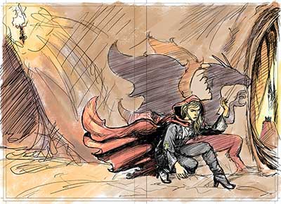 Ural Akyuz - Award - Global Gold Award, Dan Poytner's Book Cover Contest, Colored Full Sketch Work