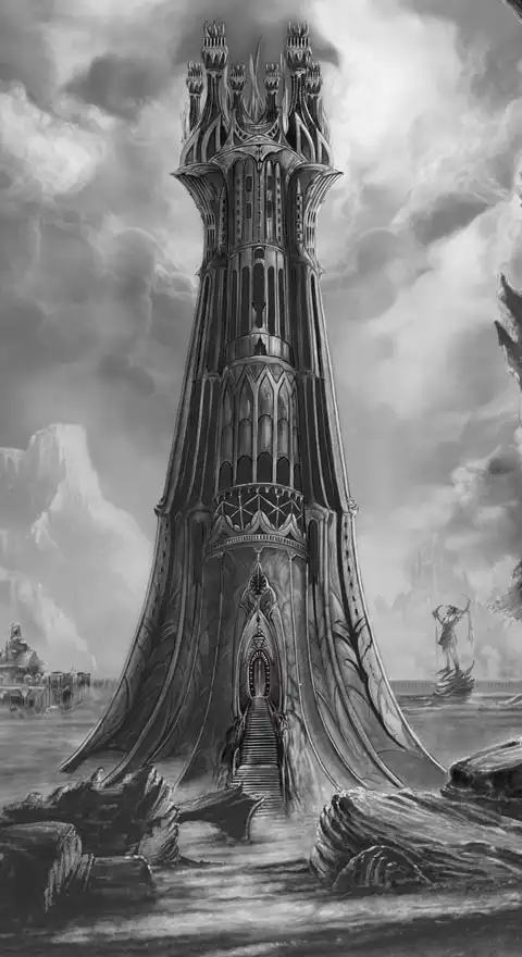 Ural Akyuz artwork, Black and white illustration for a new story, Shadow Fey