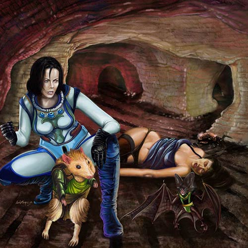 CRAWL SPACE, Illustration for Dave Freer and Eric Flint Story, Published at Baen Books - &copy; Ural Akyuz