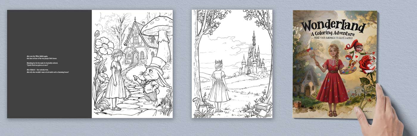 Wonderland: A Coloring Adventure: Bring your own magic to Alice's World